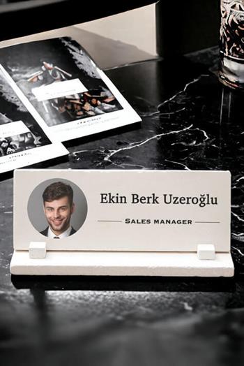 Erkeğe Ofis Hediyesi Fotoğraflı Masaüstü İsimlik