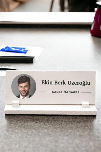 Erkeğe Ofis Hediyesi Fotoğraflı Masaüstü İsimlik