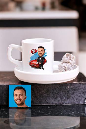 Erkeğe Özel Hediye Karikatürlü Concept Türk Kahvesi Fincanı