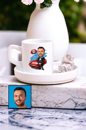 Erkeğe Özel Hediye Karikatürlü Concept Türk Kahvesi Fincanı