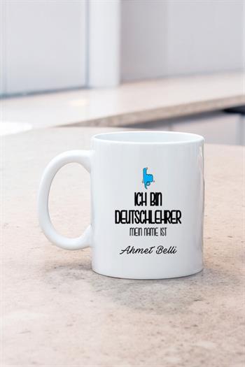 Erkek Almanca Öğretmenine Hediye Beyaz Kupa Bardak