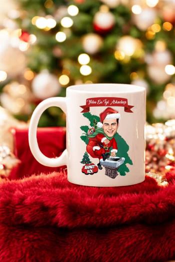 Erkek Arkadaşa Yılbaşı Hediyesi Karikatürlü Kupa Bardak