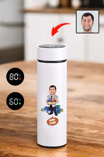 Erkek Kardeşe Doğum Günü Hediyesi Karikatürlü Termos Bardak