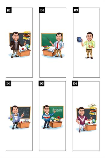 Erkek Öğretmene Öğretmenler Günü Hediyesi Karikatürlü Çerçeve
