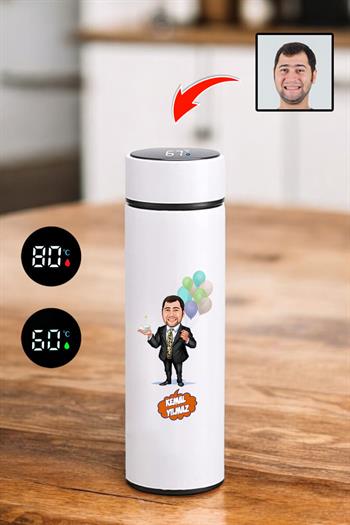 Erkek Sevgiliye Doğum Günü Hediyesi Karikatürlü Termos Bardak