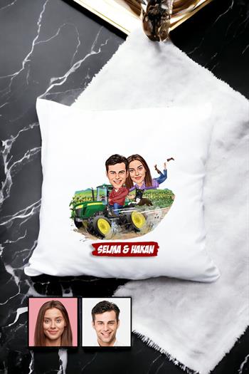 Erkek Sevgiliye Sürpriz Hediye Karikatürlü Yastık
