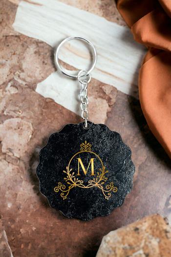 Erkeklere Hediye Baş Harf Tasarımlı Kişiye Özel Anahtarlık