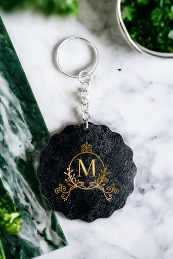 Erkeklere Hediye Baş Harf Tasarımlı Kişiye Özel Anahtarlık