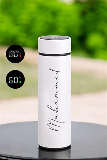 Erkeklere Hediye El Yazısı Tasarım İsim Yazılı Akıllı Termos