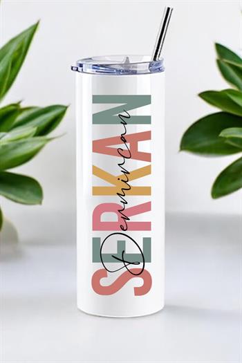 Erkeklere Hediye İsim Yazılı Çelik Termos Bardak