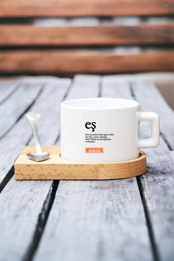 Eş Kelime Anlamı Ahşap Altlıklı Fincan