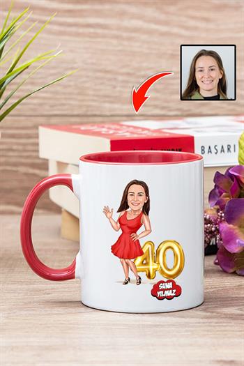 Eşe Doğum Günü Hediyesi Karikatürlü Kupa Bardak
