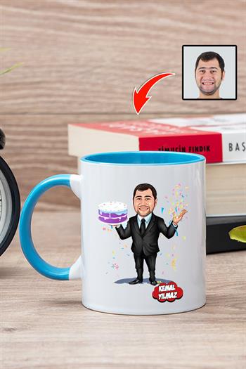 Eşe Doğum Günü Hediyesi Karikatürlü Kupa Bardak