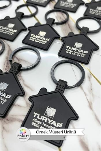 Ev Tasarım Siyah Metal Anahtarlık 0365-PETK