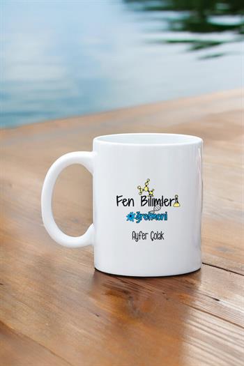 Fen Bilimleri Öğretmenine Beyaz Kupa Bardak