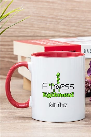 Fitness Eğitmeni İçi Renkli Kupa Bardak