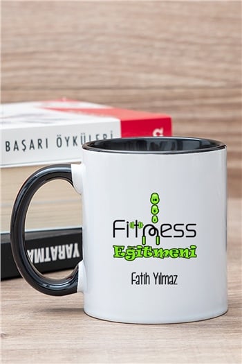 Fitness Eğitmeni İçi Renkli Kupa Bardak