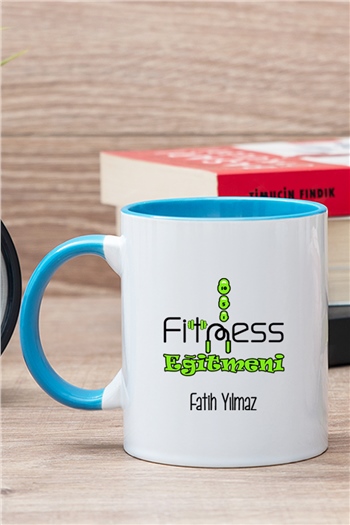 Fitness Eğitmeni İçi Renkli Kupa Bardak