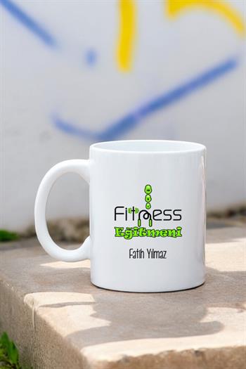Fitness Eğitmenine Hediye Beyaz Kupa Bardak