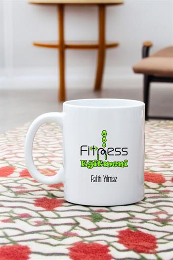 Fitness Eğitmenine Hediye Beyaz Kupa Bardak