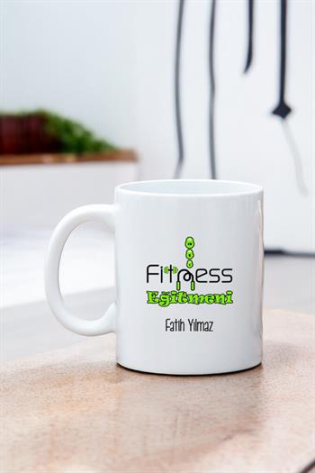 Fitness Eğitmenine Hediye Beyaz Kupa Bardak