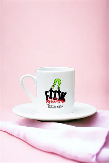 Fizik Öğretmeni Beyaz Türk Kahvesi Fincanı