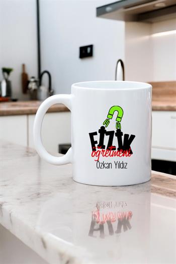 Fizik Öğretmenine Hediye Beyaz Kupa Bardak