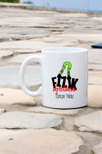Fizik Öğretmenine Hediye Beyaz Kupa Bardak