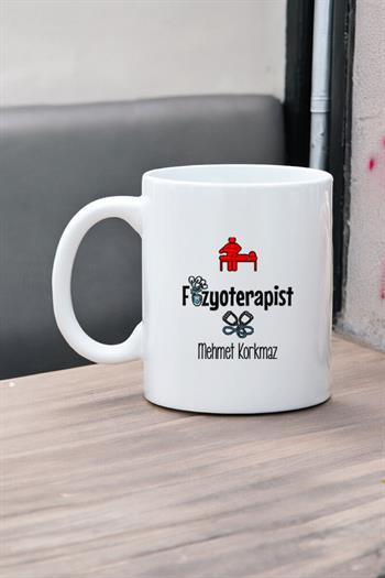 Fizyoterapistlere Hediye Beyaz Kupa Bardak
