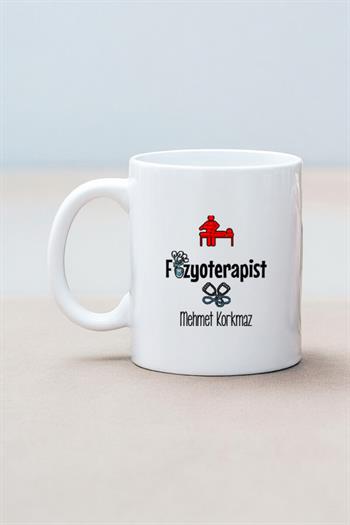 Fizyoterapistlere Hediye Beyaz Kupa Bardak