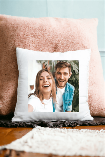 Fotoğraflı Saten Kare Yastık