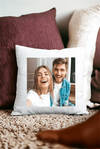 Fotoğraflı Saten Kare Yastık