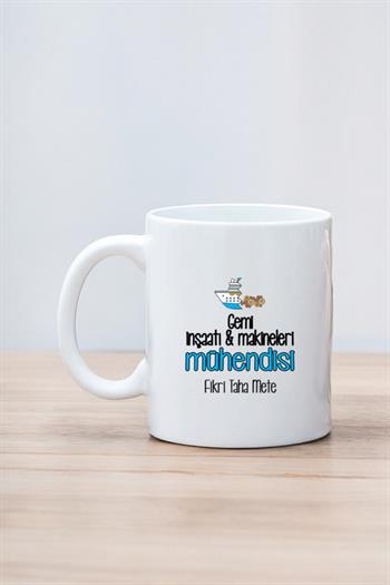 Gemi İnşaatı Mühendisine Hediye Beyaz Kupa Bardak