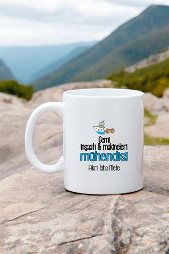Gemi İnşaatı Mühendisine Hediye Beyaz Kupa Bardak