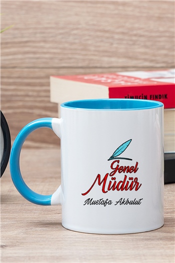 Genel Müdür İçi Renkli Kupa Bardak
