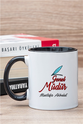 Genel Müdür İçi Renkli Kupa Bardak