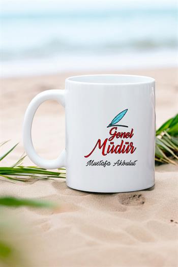 Genel Müdüre Hediye Beyaz Kupa Bardak