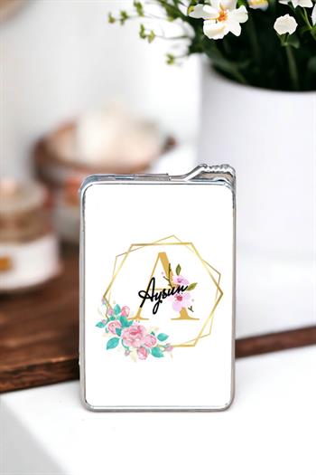 Geometrik Yaldız Tasarım Harfli Çakmak