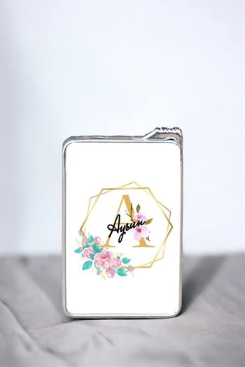 Geometrik Yaldız Tasarım Harfli Çakmak