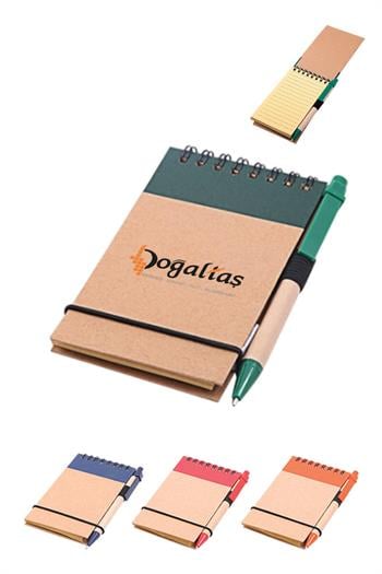 Geri Dönüşümlü Kalemli Lastikli Not Defteri 5736-İP