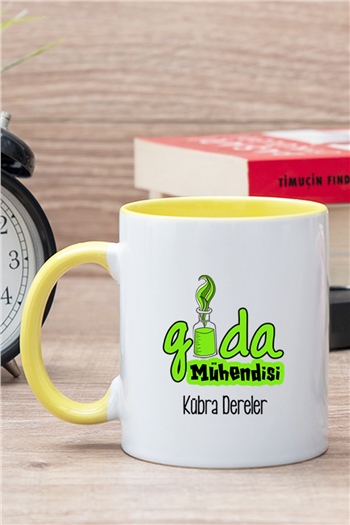 Gıda Mühendisi İçi Renkli Kupa Bardak