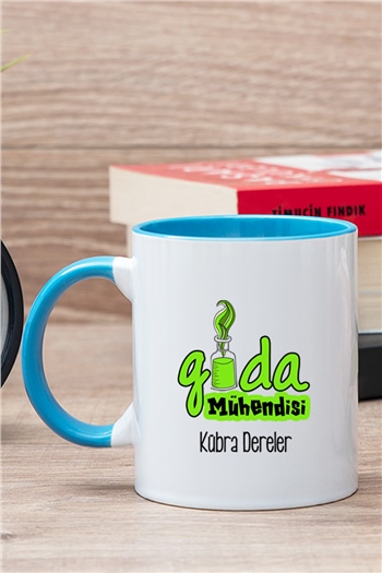 Gıda Mühendisi İçi Renkli Kupa Bardak