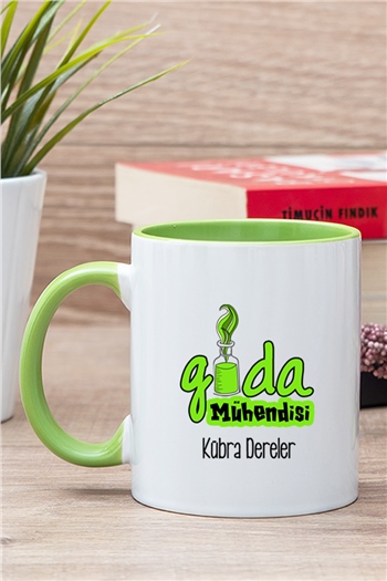 Gıda Mühendisi İçi Renkli Kupa Bardak