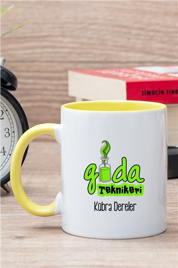 Gıda Teknikeri İçi Renkli Kupa Bardak