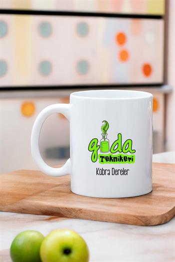 Gıda Teknikerine Hediye Beyaz Kupa Bardak