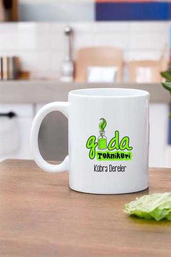 Gıda Teknikerine Hediye Beyaz Kupa Bardak
