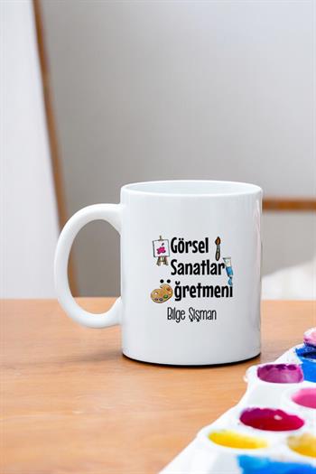 Görsel Sanatlar Öğretmenine Hediye Beyaz Kupa Bardak