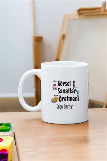 Görsel Sanatlar Öğretmenine Hediye Beyaz Kupa Bardak
