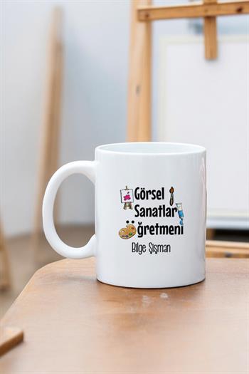 Görsel Sanatlar Öğretmenine Hediye Beyaz Kupa Bardak