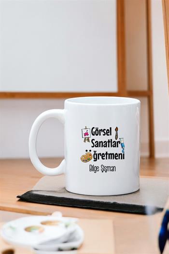 Görsel Sanatlar Öğretmenine Hediye Beyaz Kupa Bardak
